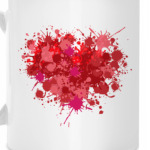 Сердце из брызг краски