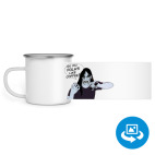 Кружка металлическая белая (круговая запечатка)