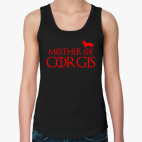 Женская майка Mother of corgis