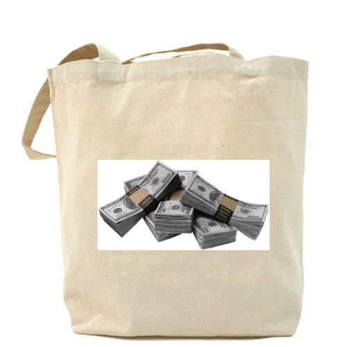 Сумка шоппер с принтом Деньги