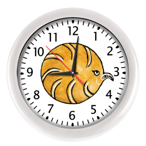 Настенные часы с принтом Средневековая устрица