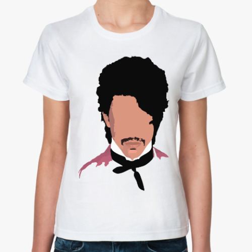 Классическая футболка с принтом Принц