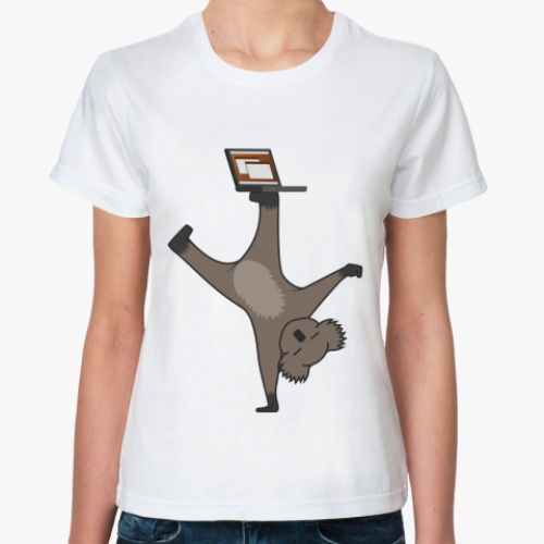 Классическая футболка с принтом Karmic Koala