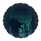 Подушка 35x35 см с цветной обратной стороной BioShock Big Daddy