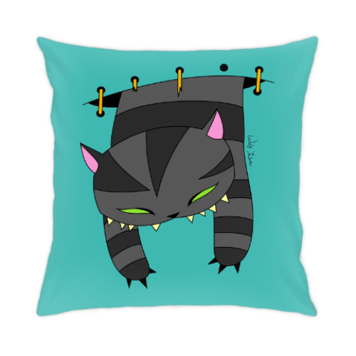 Подушка с принтом Кот Висля