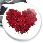 Сердце из бутонов роз