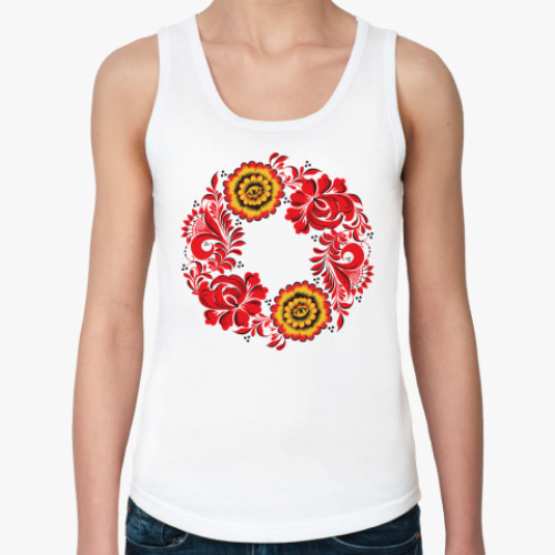 Женская майка с принтом Русский народный узор