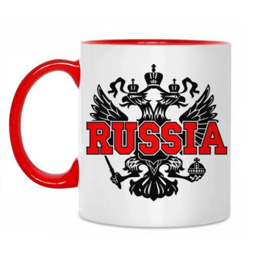 Кружка с принтом Russia