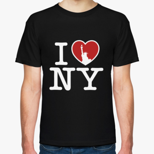 Футболка с принтом I Love NY