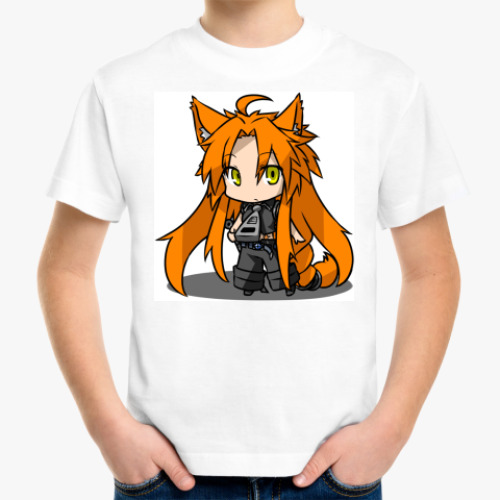 Детская футболка с принтом Chibi Fox