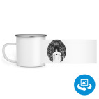 Кружка металлическая белая (круговая запечатка)