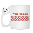 Кружка с футбольным мячиком