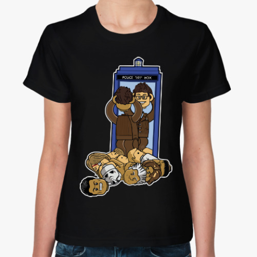 Женская футболка с принтом Доктор Кто