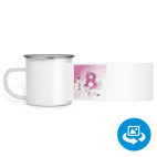 Кружка металлическая белая (круговая запечатка)