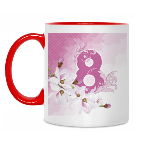 Кружка с принтом 8 Марта
