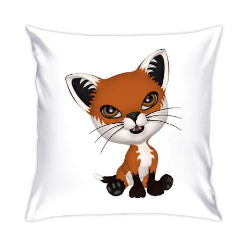 Подушка с принтом Рыжий котенок