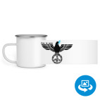 Кружка металлическая белая (круговая запечатка)