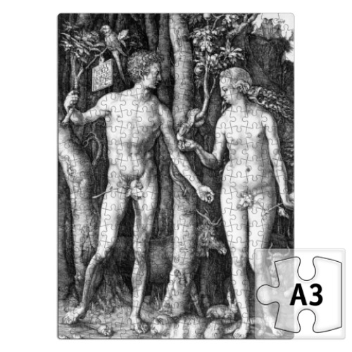 Пазл с принтом Адам и Ева Дюрера
