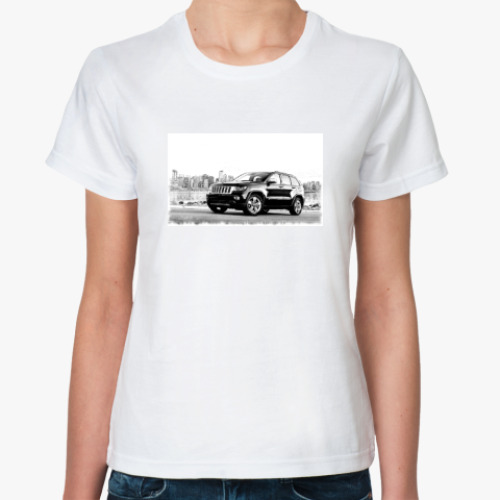 Классическая футболка с принтом Джип