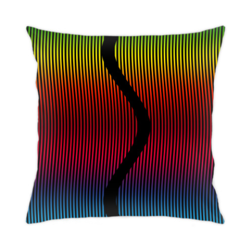 Подушка с принтом Яркие полосы