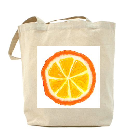 Сумка шоппер с принтом «Апельсин»