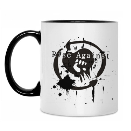 Кружка с принтом Rise Against