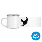 Кружка металлическая белая (круговая запечатка)