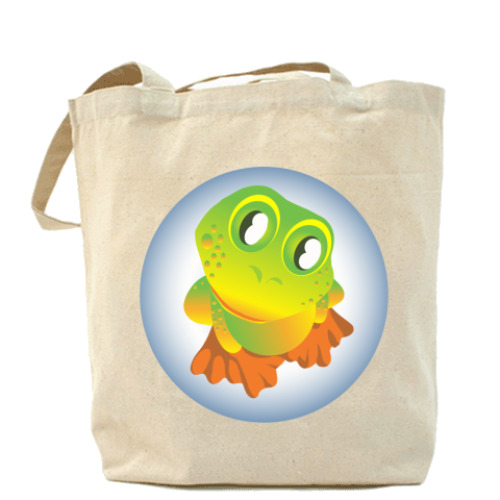 Сумка шоппер с принтом лягушка
