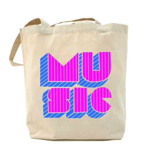 Сумка шоппер с принтом Музыка / Music