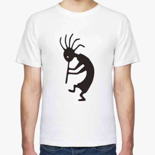 Футболка с принтом Туземец с трубкой