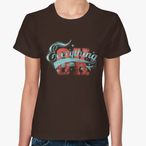 Женская футболка с принтом ок