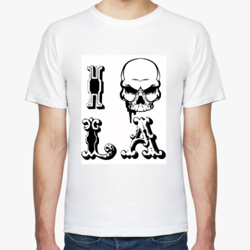 Футболка с принтом I ... LA