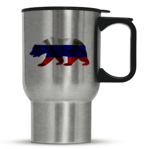 Кружка-термос с принтом Русский медведь
