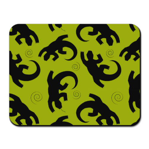 Коврик для мыши с принтом Ящерица Lizzard Pattern