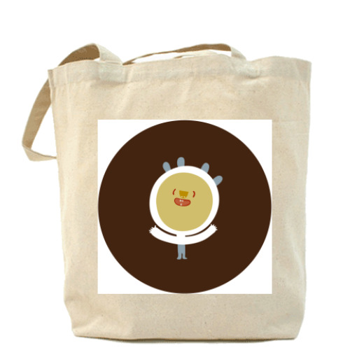 Сумка шоппер с принтом Доброжелательный человечек