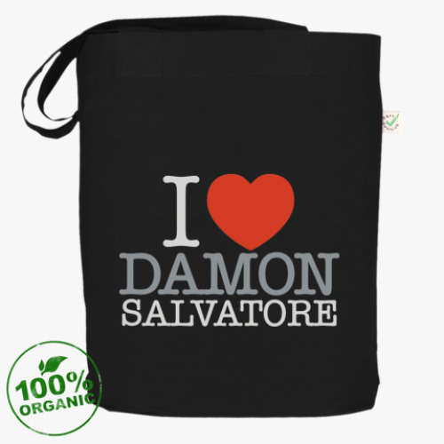 Сумка шоппер с принтом I Love Damon