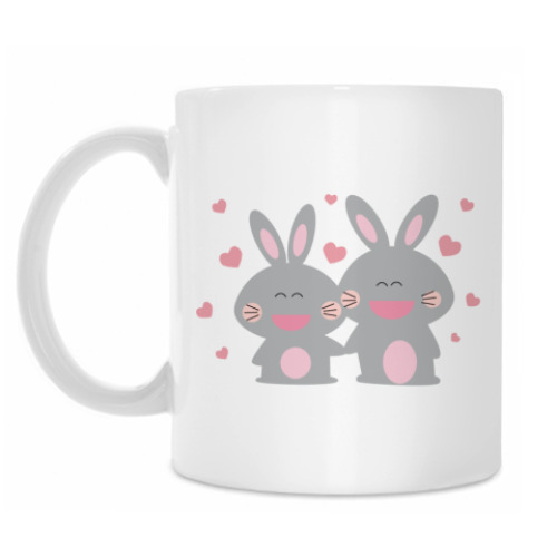 Кружка с принтом Зайки=)