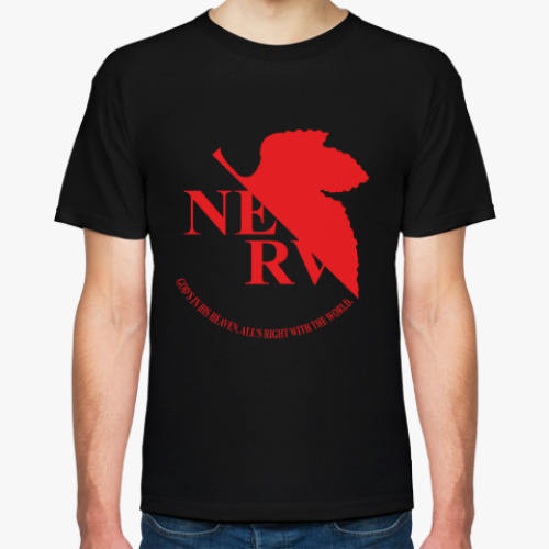 Футболка с принтом Евангелион / Evangelion - NERV Logo