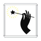 Магнит 6.5 x 6.5 см Рука Волшебник