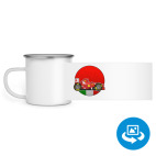 Кружка металлическая белая (круговая запечатка)