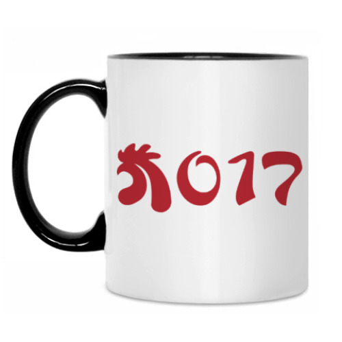 Кружка с принтом 2017 год Петуха