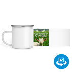 Кружка металлическая белая (круговая запечатка)