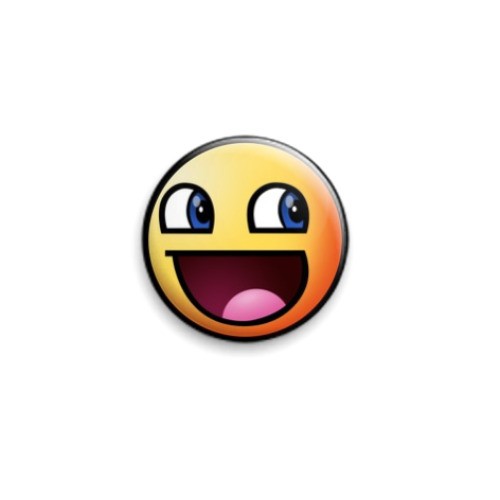 Значок 25мм с принтом awesome