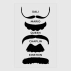 Постер 40 х 60 см Усы Знаменитостей