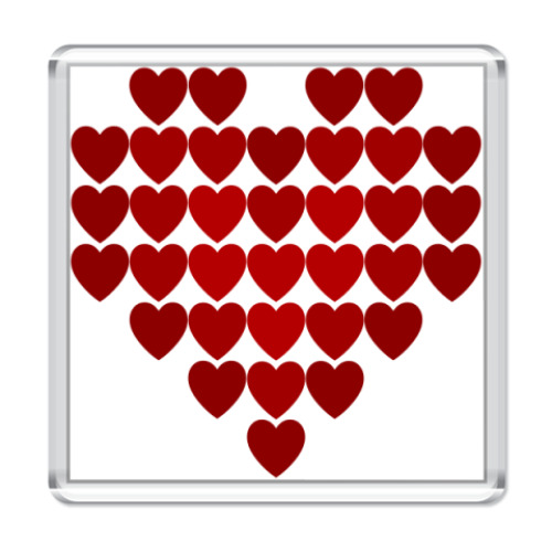 Магнит с принтом  Сердце