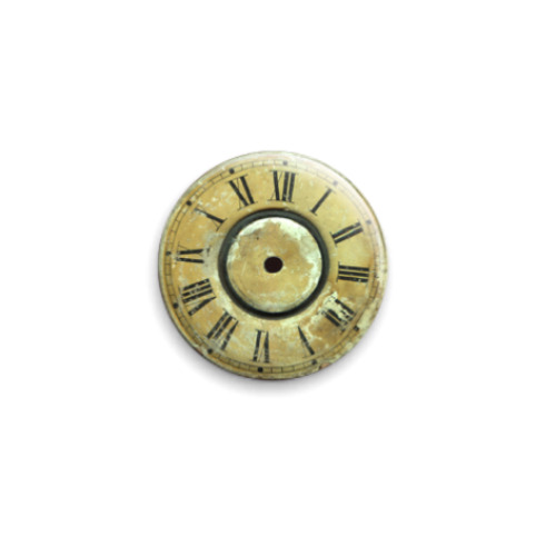 Значок 25мм с принтом 'Old clock'