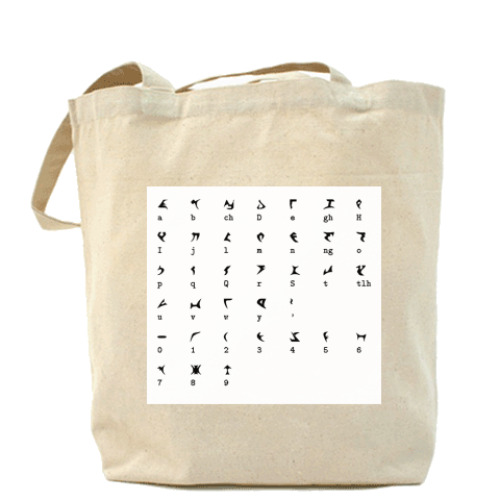 Сумка шоппер с принтом 'Алфавит'