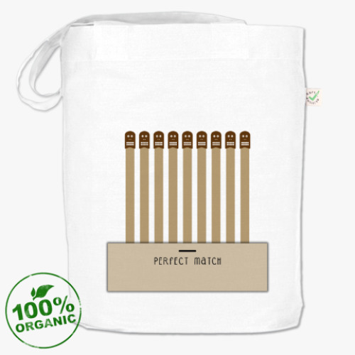 Сумка шоппер с принтом Perfect Match