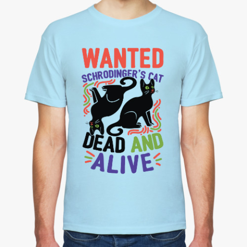 Футболка с принтом Кот Шрёдингера