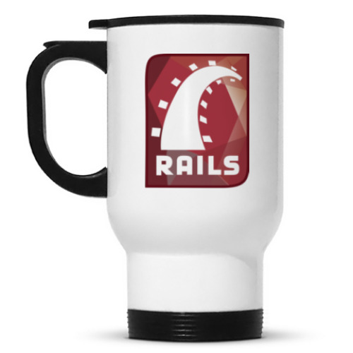 Кружка-термос с принтом Ruby on rails